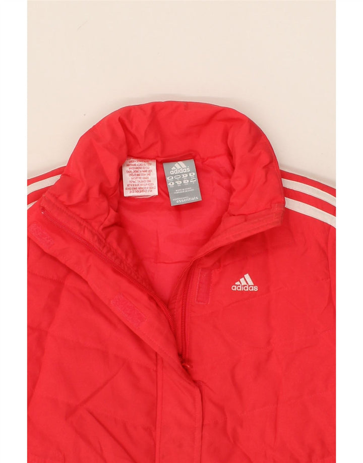 ADIDAS Girls Windbreaker Jacket 7-8 Years Pink Polyester Vintage Adidas and Second-Hand Adidas from Messina Hembry 