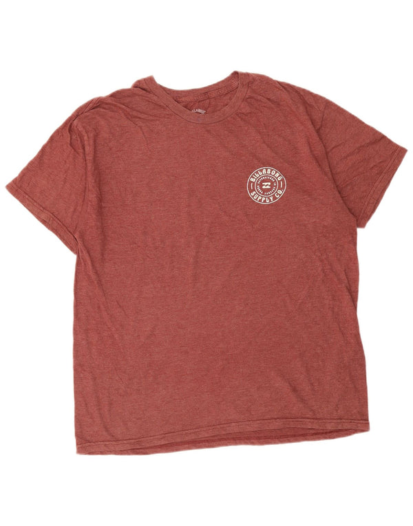 T-shirt grafica da uomo Billabong Top in cotone screziato bordeaux medio