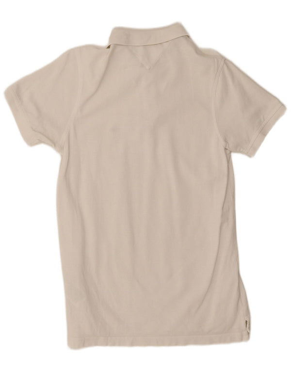 Polo slim fit da uomo Tommy Hilfiger piccola in cotone bianco