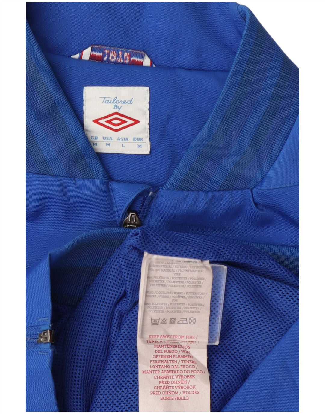 Giacca da tuta grafica Umbro Rangers da uomo in poliestere blu medio