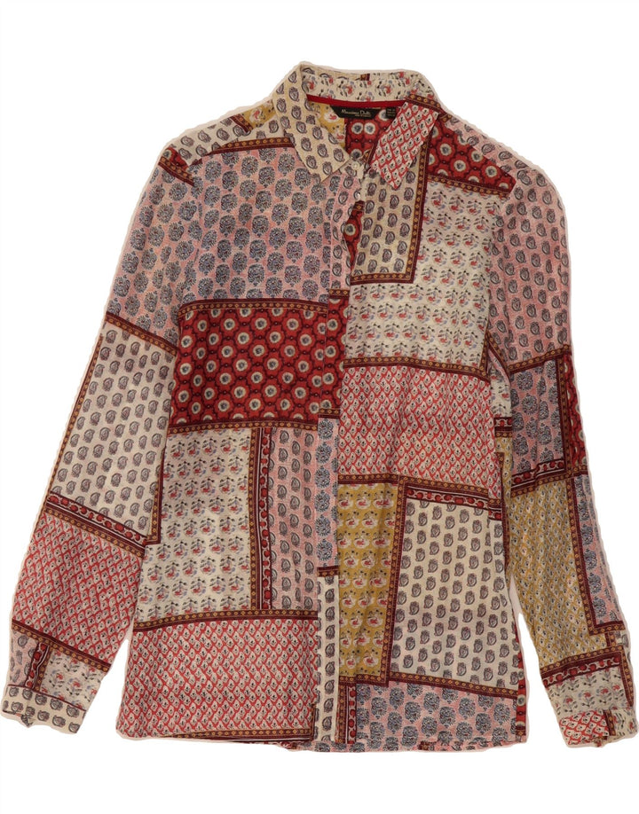 MASSIMO DUTTI Womens Shirt EU 34 2XS Multicoloured Patchwork Vintage Massimo Dutti and Second-Hand Massimo Dutti from Messina Hembry 