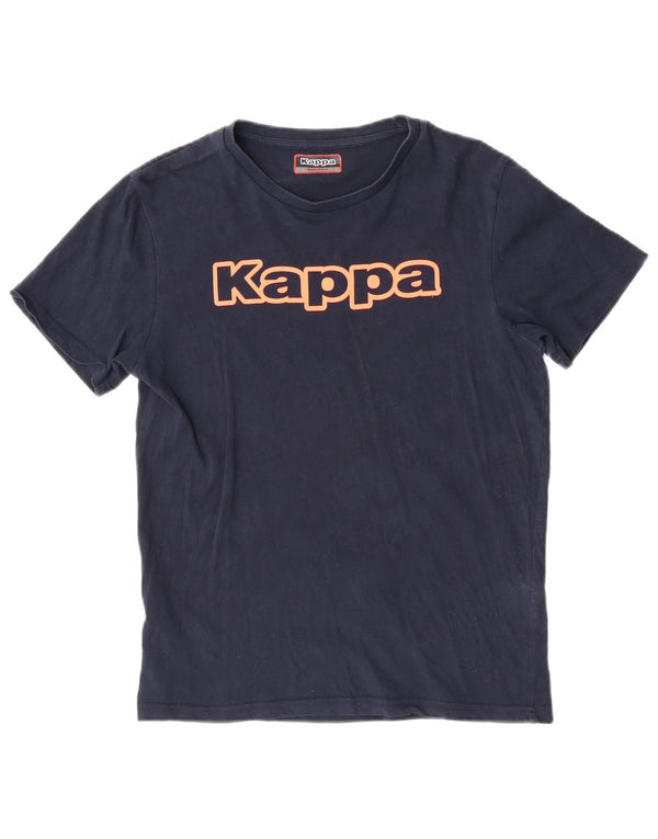 T-shirt grafica da uomo Kappa Top Small in cotone blu navy