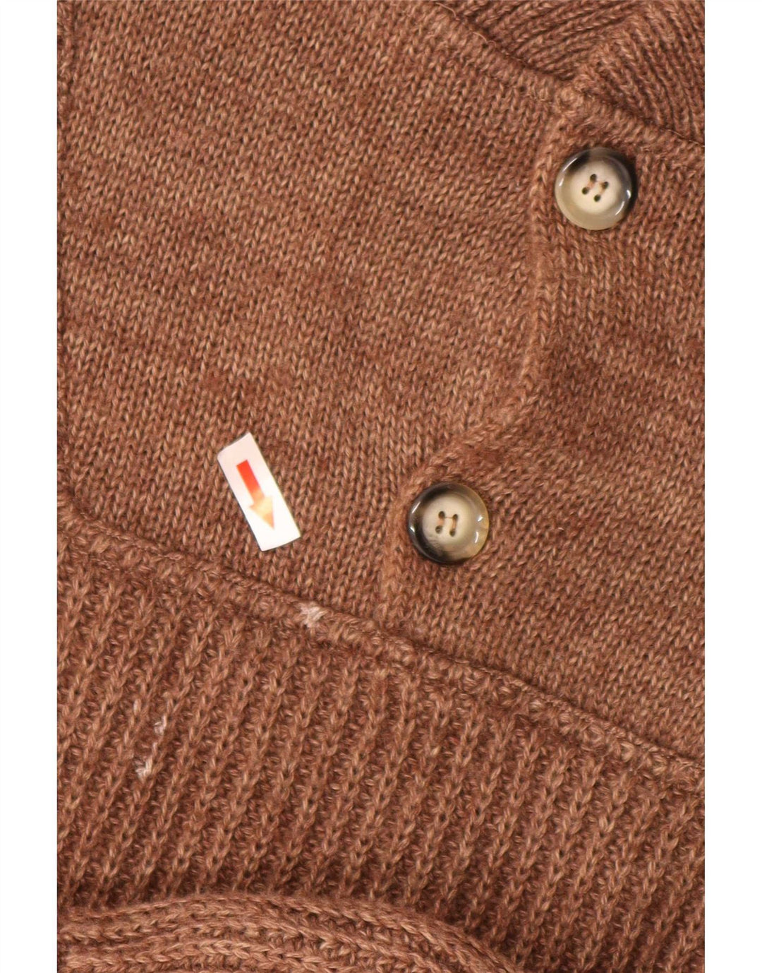Maglione da uomo Ivy Oxford con collo a bottoni, grande, in lana marrone