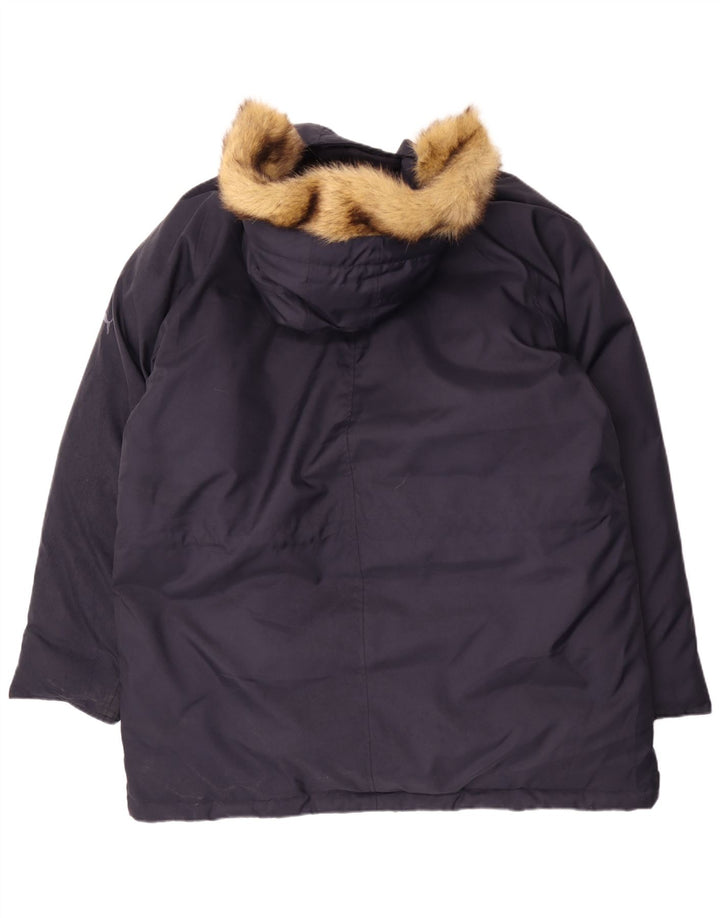 Cappotto imbottito con cappuccio da uomo PUMA UK 42 XL Poliestere blu navy