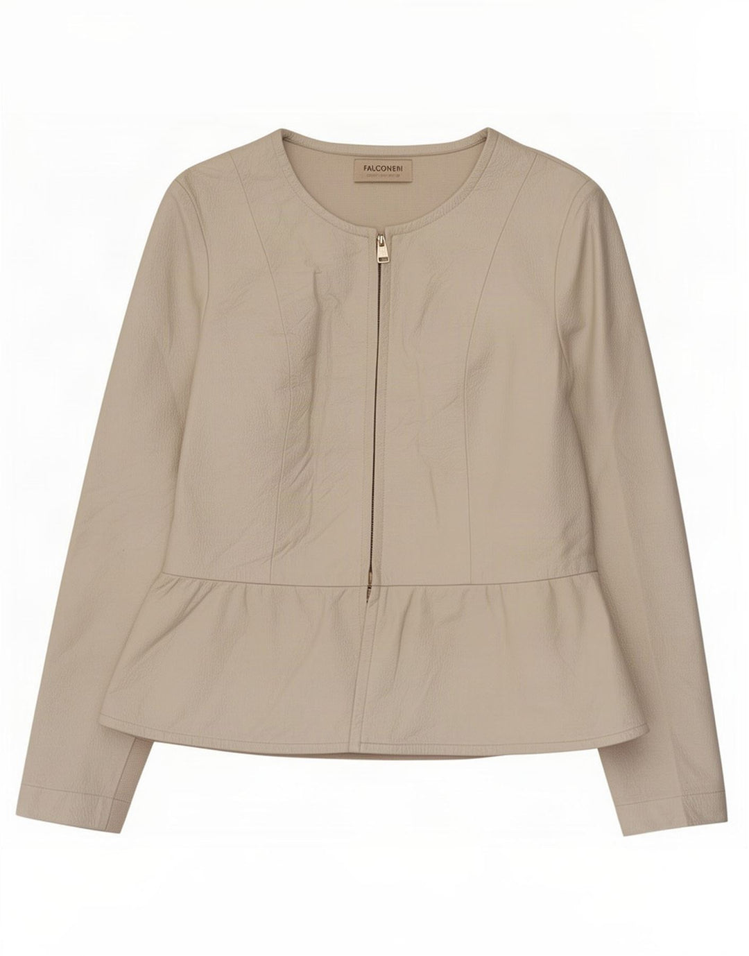 Giacca in pelle da donna Falconeri UK 14 Large Beige