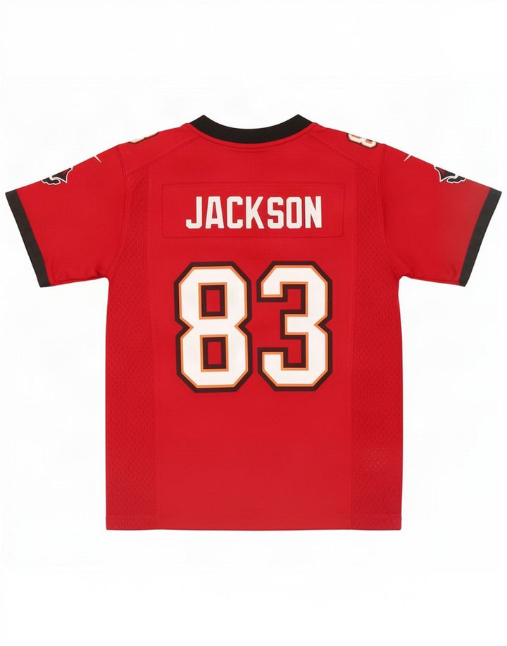 T-shirt grafica Nike Jackson per ragazzi, 10-11 anni, colore rosso medio