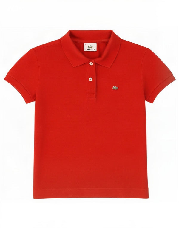 Polo da donna Lacoste taglia 40 media rossa in cotone