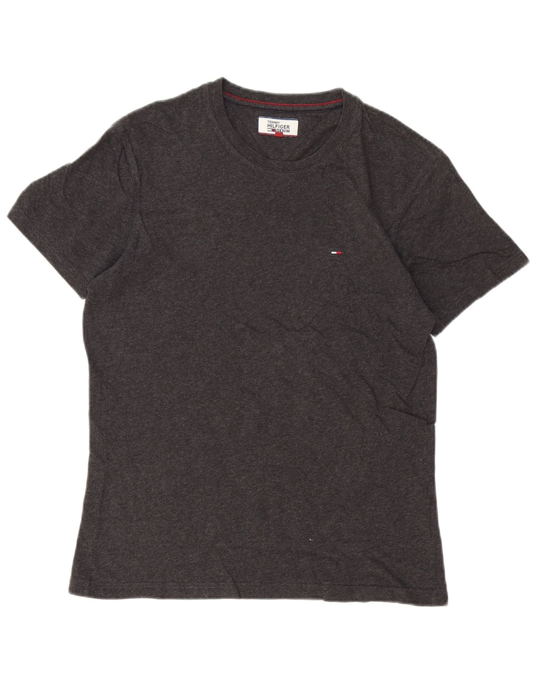 T-shirt da uomo Tommy Hilfiger Top piccola in cotone grigio
