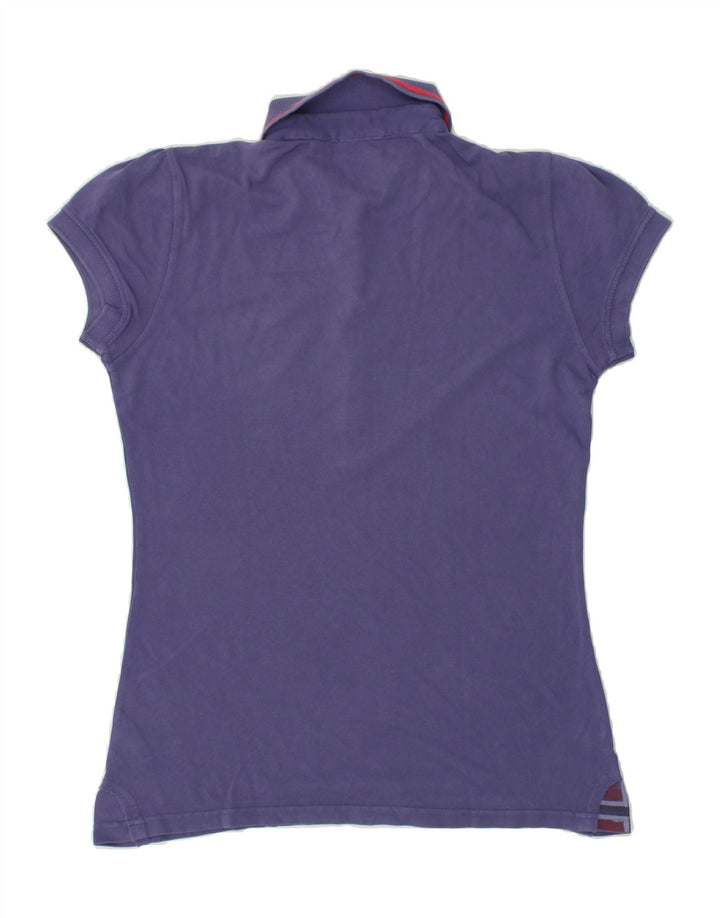 NAPAPIJRI Womens Polo Shirt UK 14 Large Purple Cotton | Vintage Napapijri | Thrift | Second-Hand Napapijri | Used Clothing | Messina Hembry 