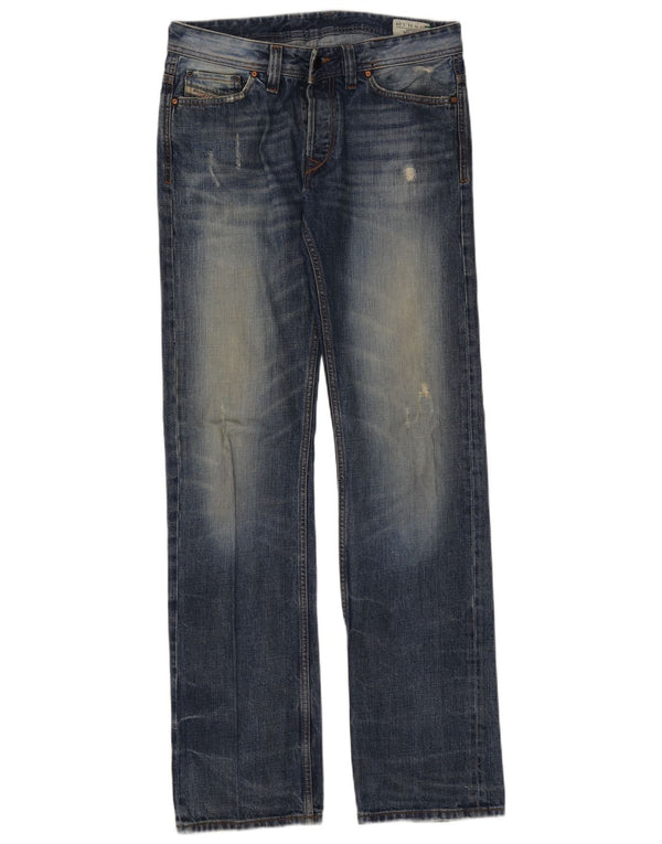DIESEL Jeans dritti viker da donna W31 L34 in cotone blu