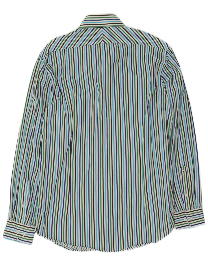 Camicia aderente da uomo Tommy Hilfiger taglia 39 15 1/2 media multicolore