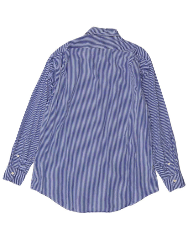 Polo Ralph Lauren Camicia da uomo su misura, grande cotone gessato blu