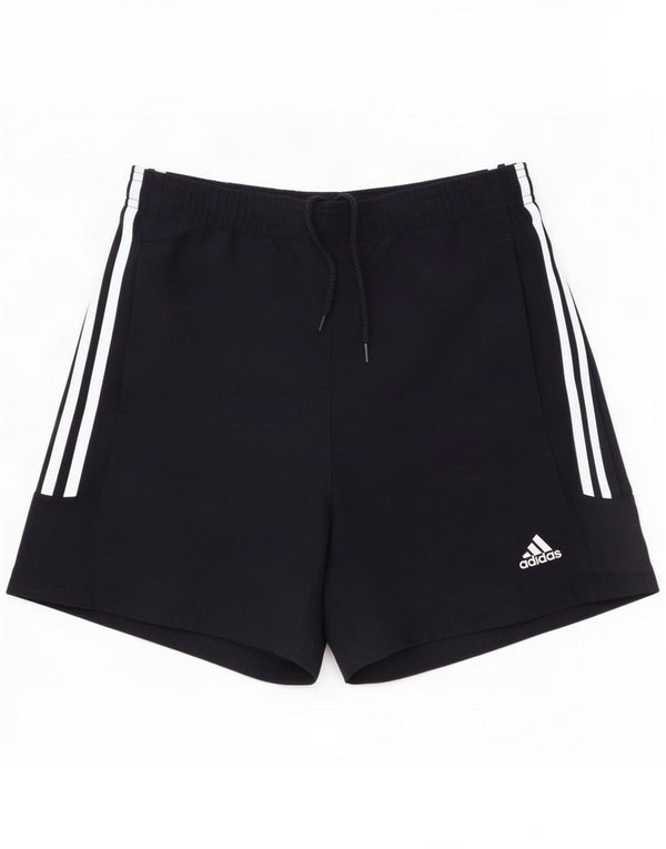 Adidas Womens Sport Shorts UK 10 Small Navy Blue Polyester