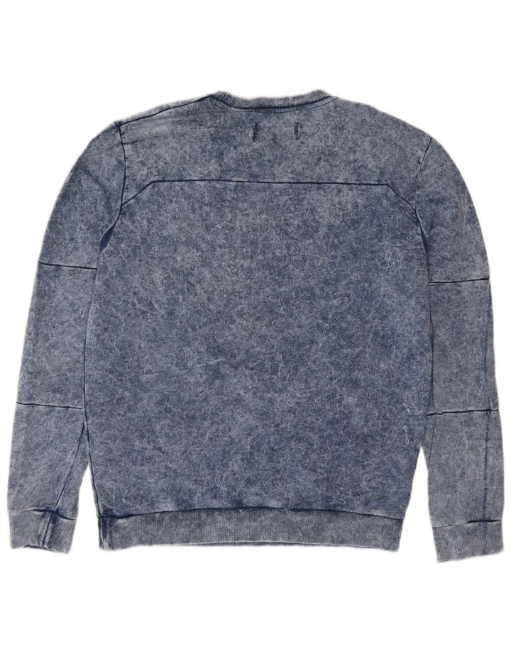Calvin Klein Jeans Felpa grafica da uomo Maglione in cotone blu medio