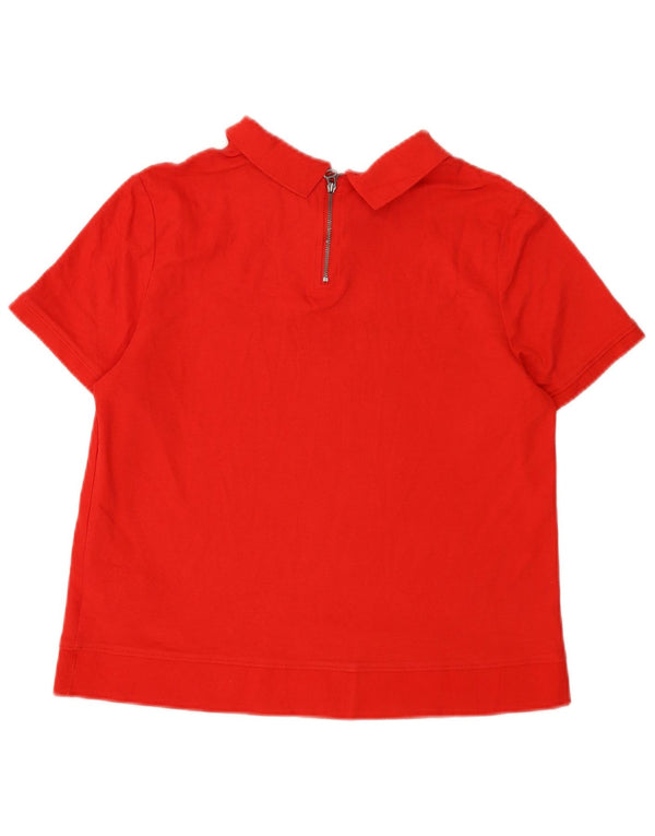 Polo grafica da donna Tommy Hilfiger UK 14 grande cotone rosso