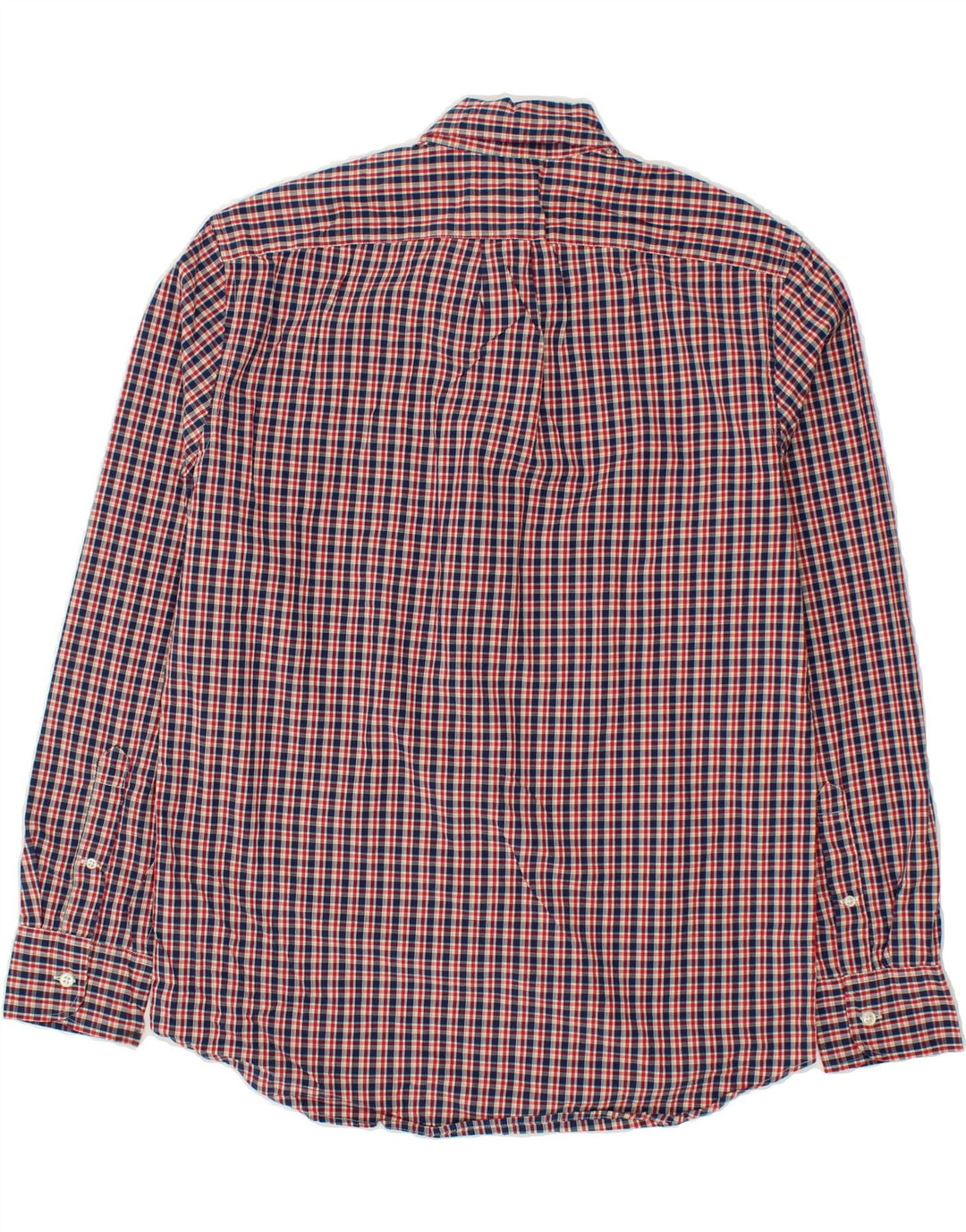 J. CREW Mens Classic Fit Shirt Small Navy Blue Check Cotton Vintage J. Crew and Second-Hand J. Crew from Messina Hembry 