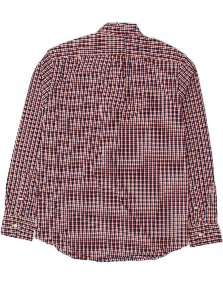 J. CREW Mens Classic Fit Shirt Small Navy Blue Check Cotton Vintage J. Crew and Second-Hand J. Crew from Messina Hembry 