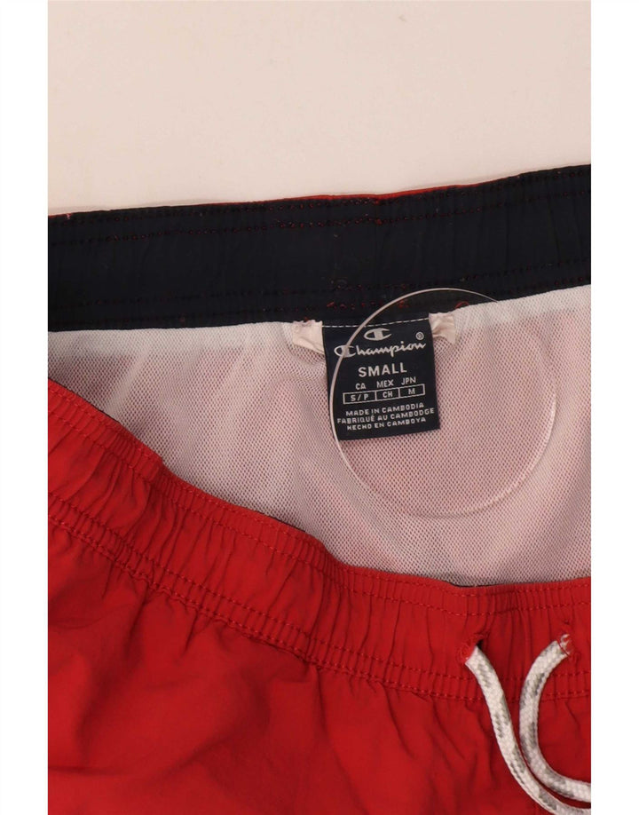 Pantaloncini da bagno da uomo Champion piccoli rossi
