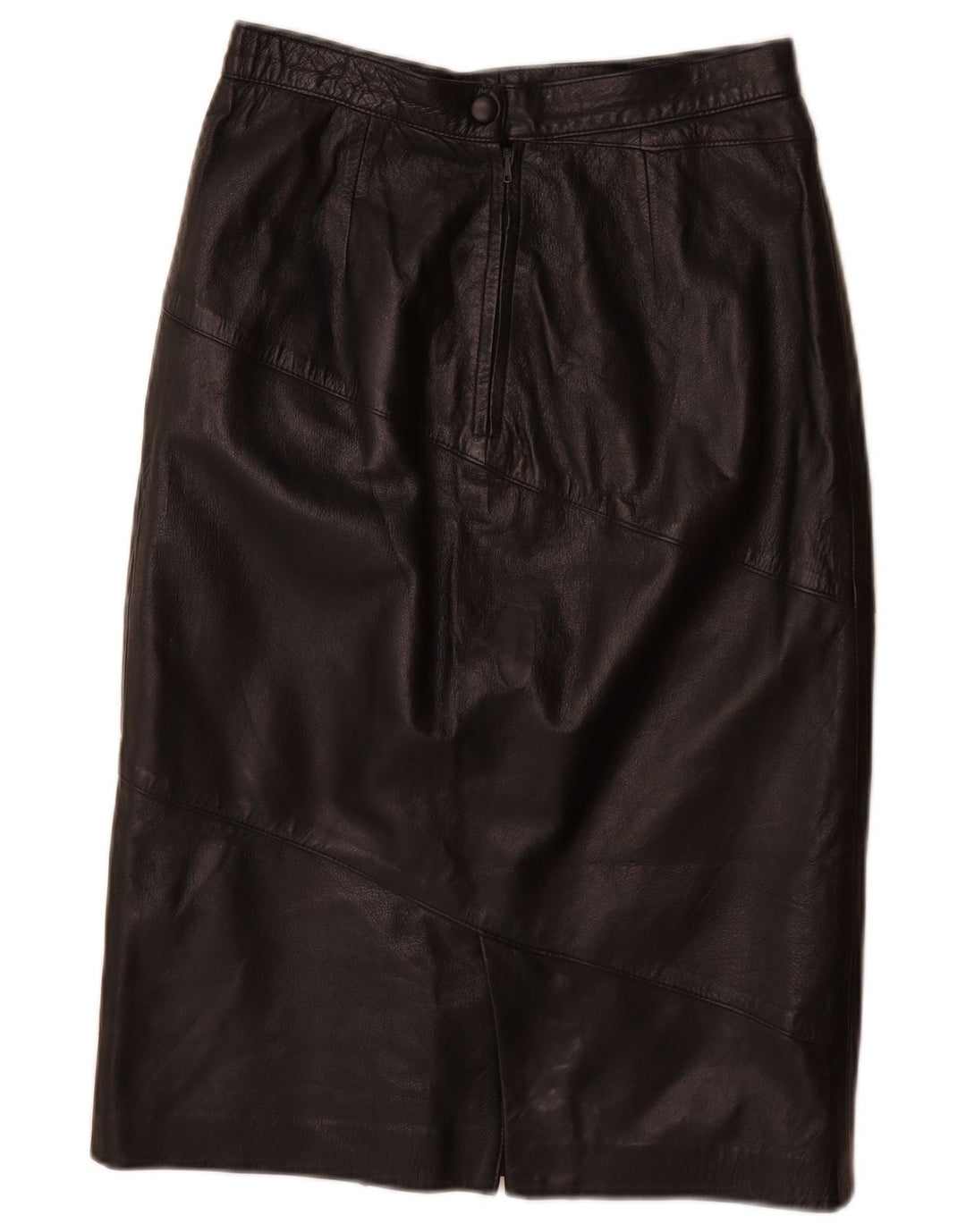 Gonna in pelle vintage da donna W26 piccola nera
