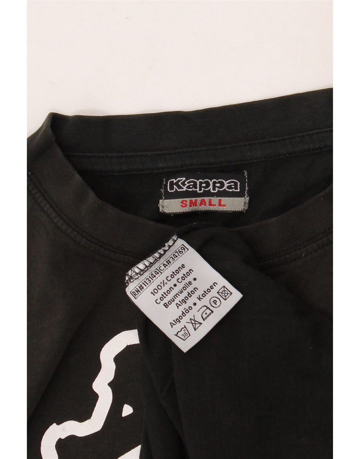 T-shirt grafica da uomo KAPPA Top piccola in cotone nero