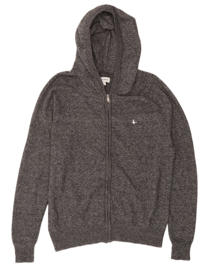 Maglione cardigan con cappuccio da uomo Jack Wills Poliestere chiazzato grigio medio