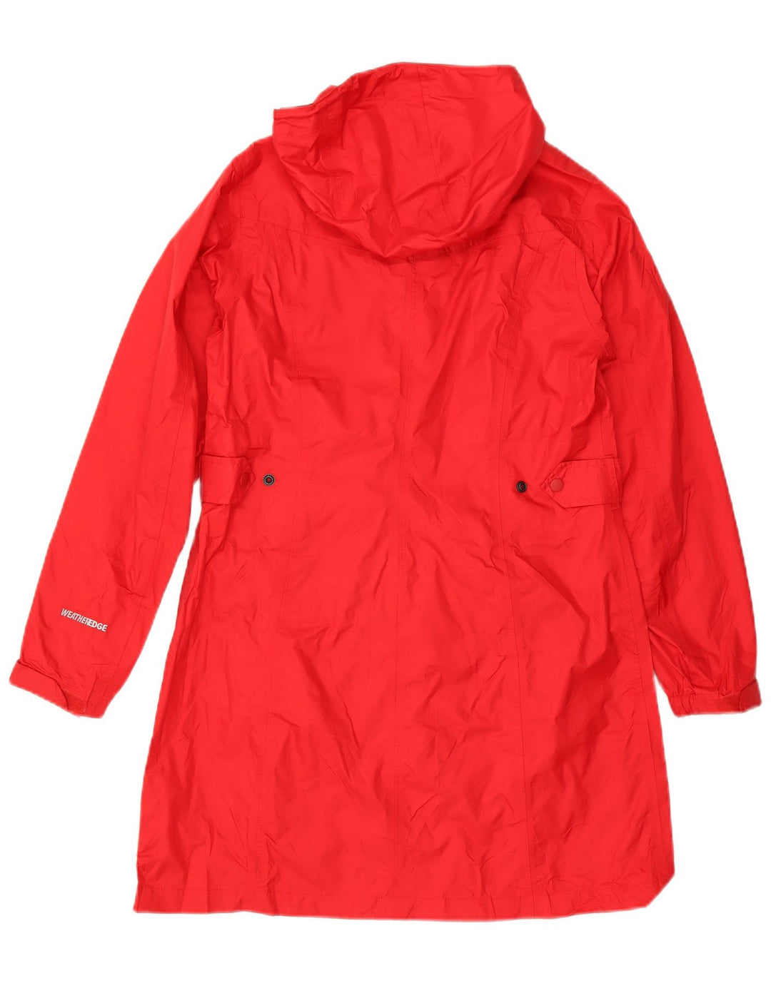 Impermeabile con cappuccio da donna Eddie Bauer UK 14 nylon rosso medio
