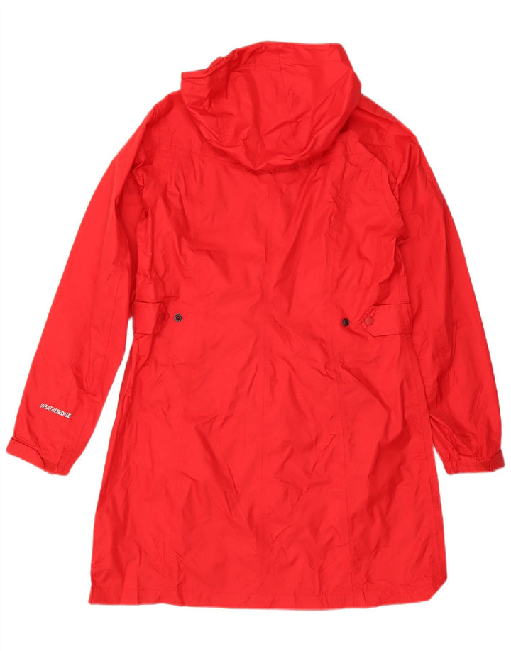 Impermeabile con cappuccio da donna Eddie Bauer UK 14 nylon rosso medio
