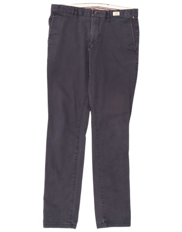 Pantaloni chino slim da uomo Tommy Hilfiger W31 L34 cotone blu navy