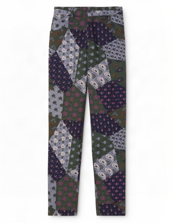 Pantaloni casual a vita alta da donna Johnny Lambs IT 40 Small W24 L28 Multicol