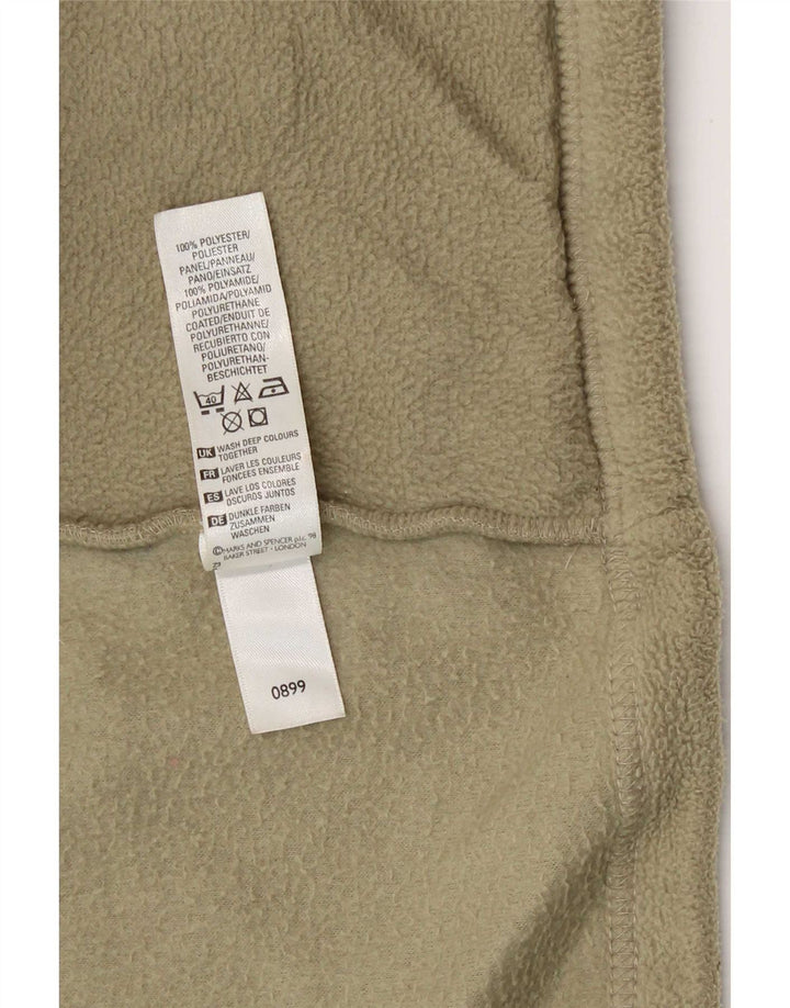 Giacca in pile da uomo Marks & Spencer dal taglio ampio, poliestere kaki medio