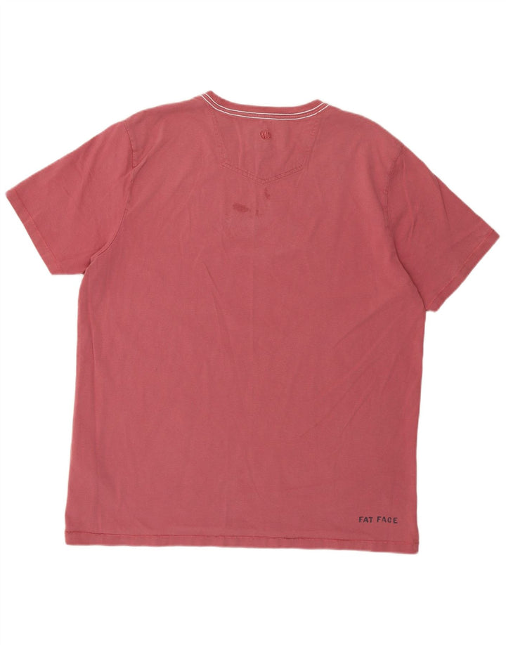 T-shirt grafica da uomo Fat Face Top grande in cotone rosso