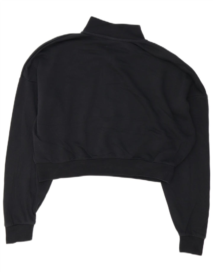 Felpa Nike da donna oversize con collo corto e zip, maglione UK 14, media, nera
