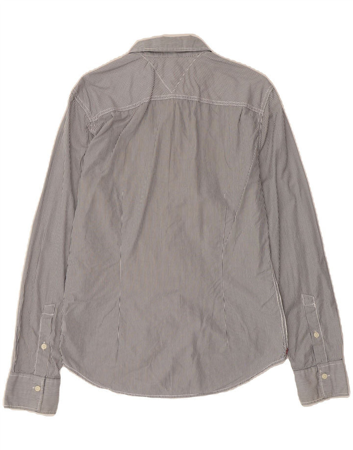 TOMMY HILFIGER Mens Shirt Medium Blue Striped Cotton Vintage Tommy Hilfiger and Second-Hand Tommy Hilfiger from Messina Hembry 