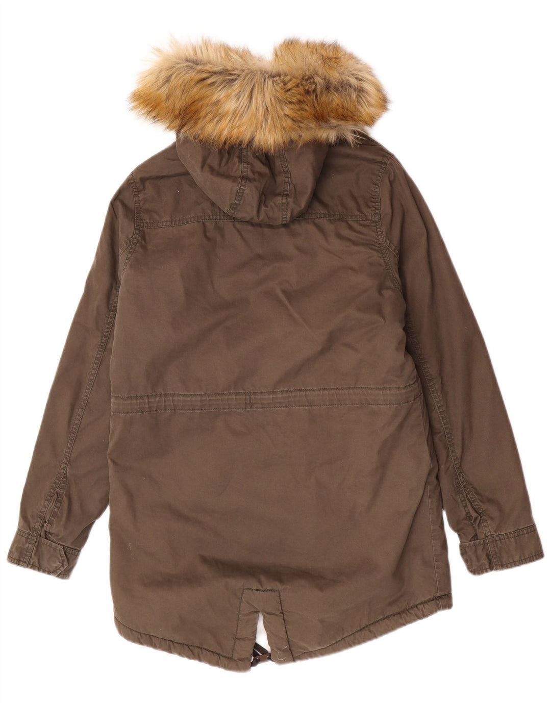 Giacca parka Sherpa oversize da donna con cappuccio Superdry UK 10 Small Khaki