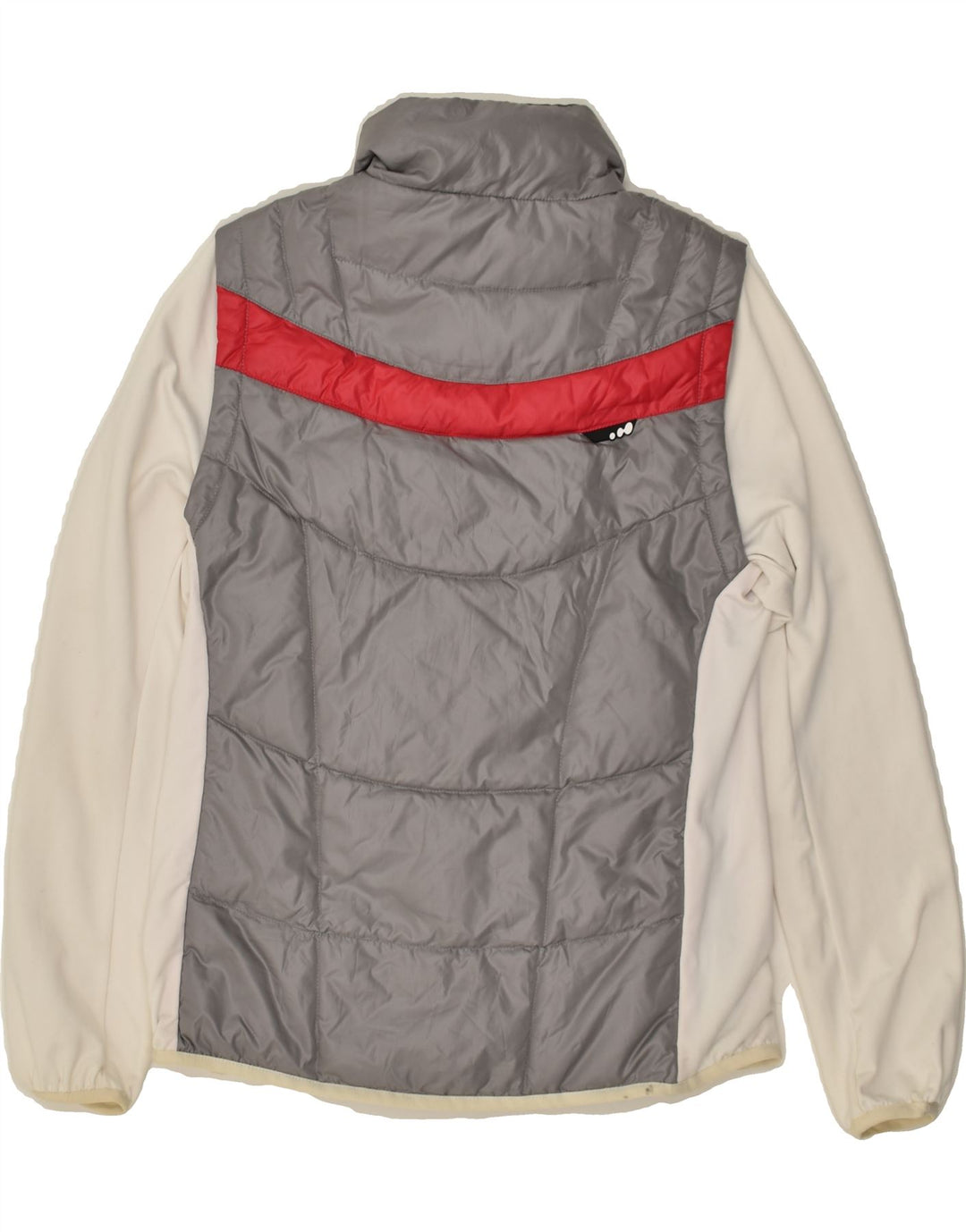 Giacca imbottita da donna VINTAGE UK 6 XS Poliestere color block grigio