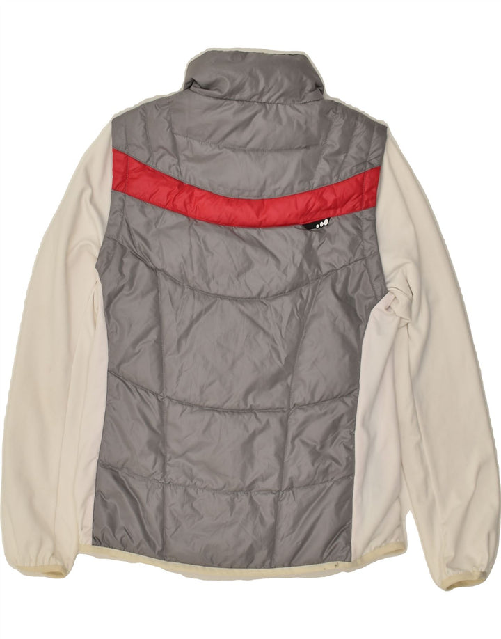 Giacca imbottita da donna VINTAGE UK 6 XS Poliestere color block grigio