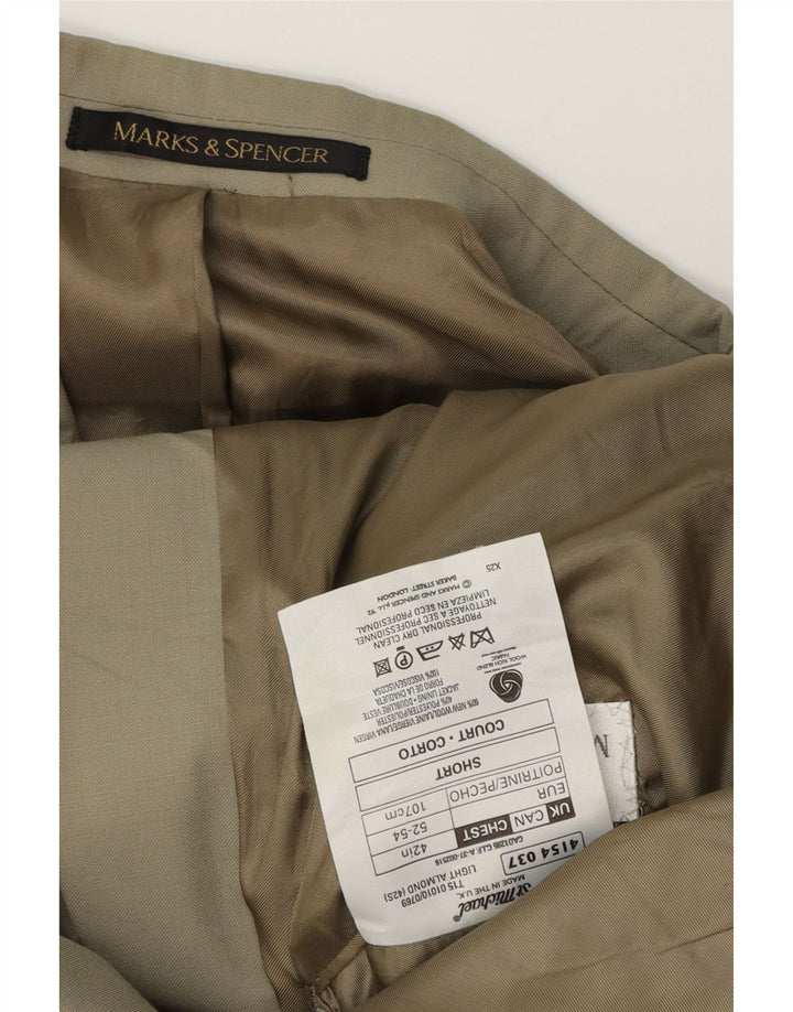 MARKS & SPENCER Giacca blazer doppiopetto da uomo UK 42 Large Beige