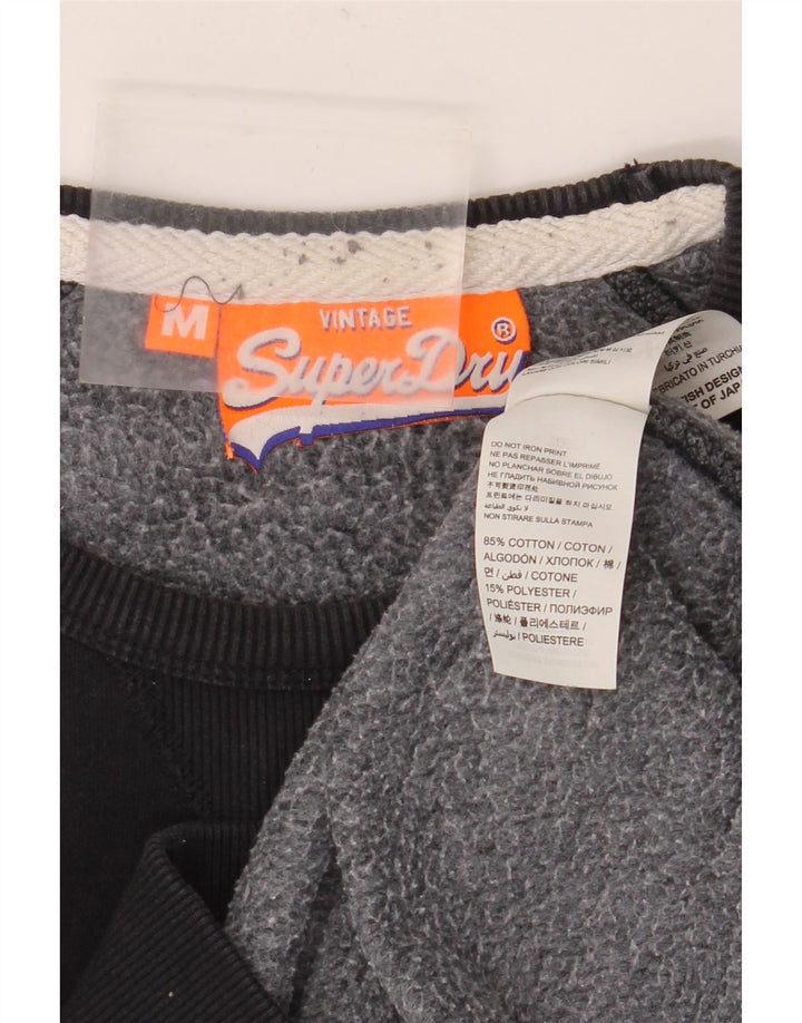 Felpa grafica da uomo Superdry Maglione cotone nero medio