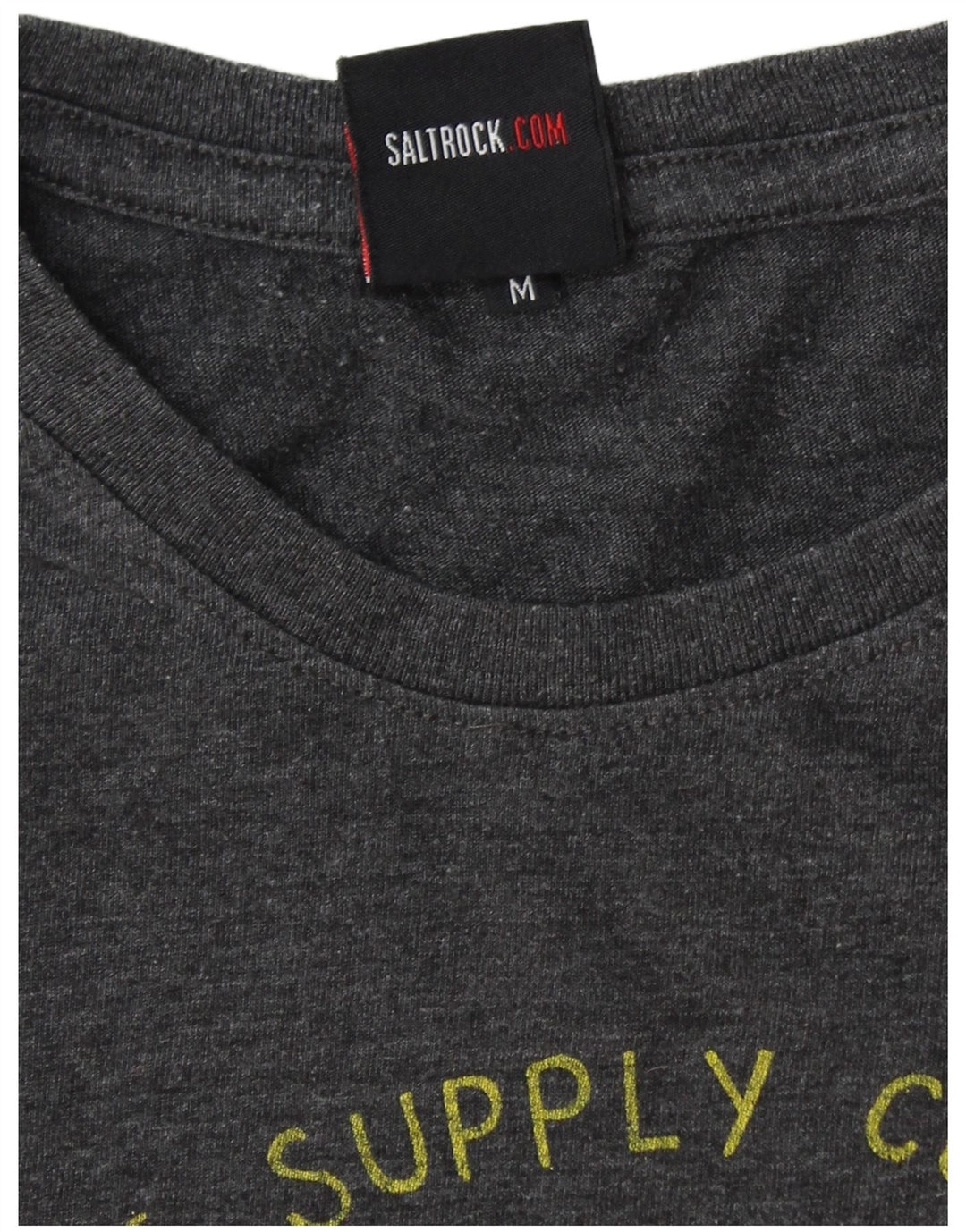 T-shirt grafica da uomo SALTROCK Top in cotone grigio medio