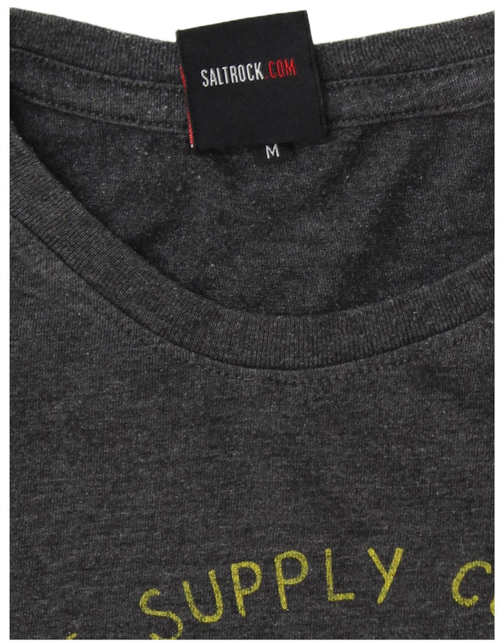 T-shirt grafica da uomo SALTROCK Top in cotone grigio medio
