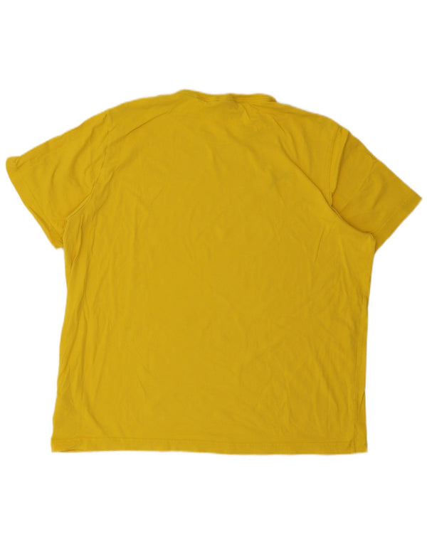 T-shirt da uomo Puma Top 2XL in cotone giallo