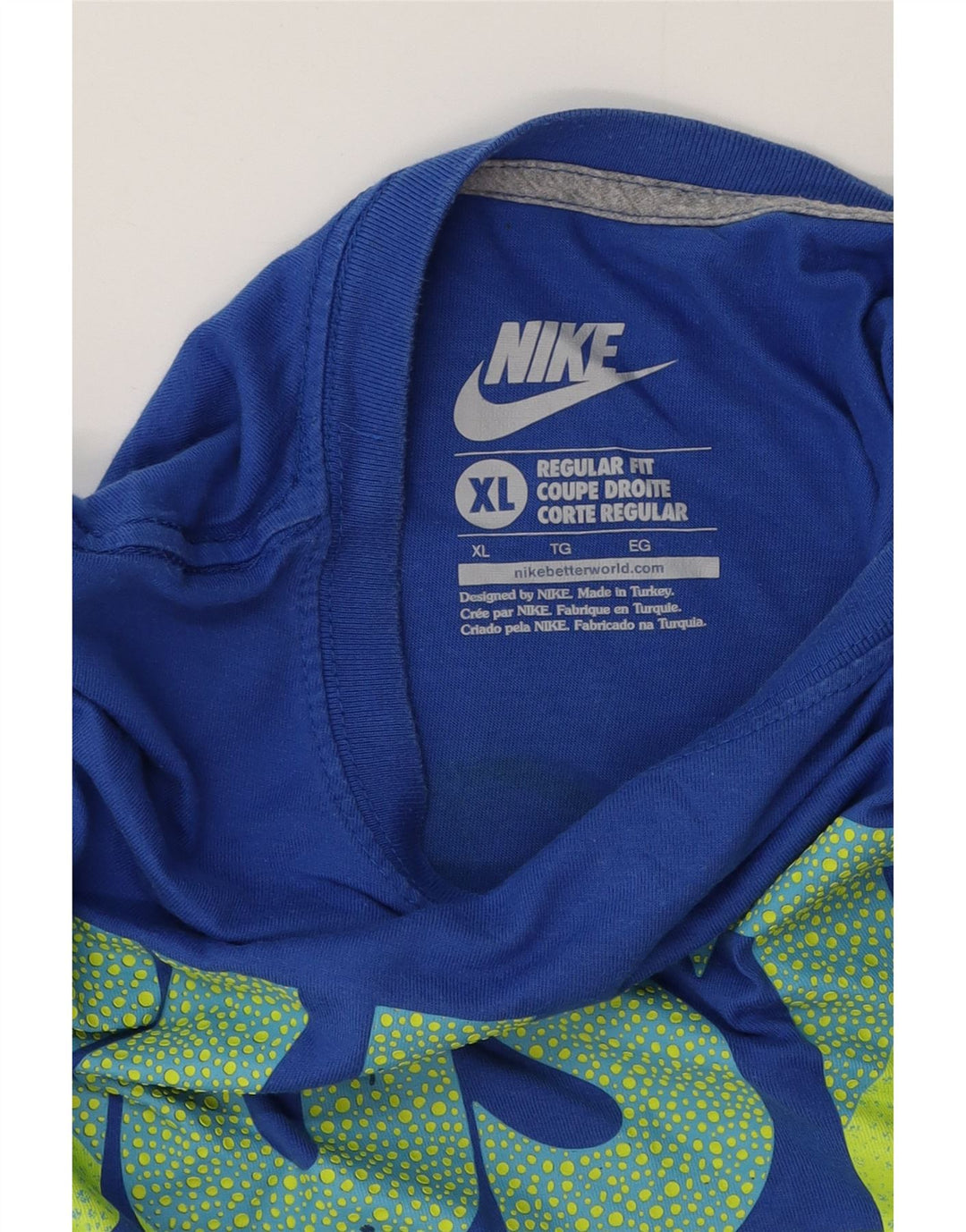 T-shirt grafica Nike da uomo con vestibilità regolare, XL, blu
