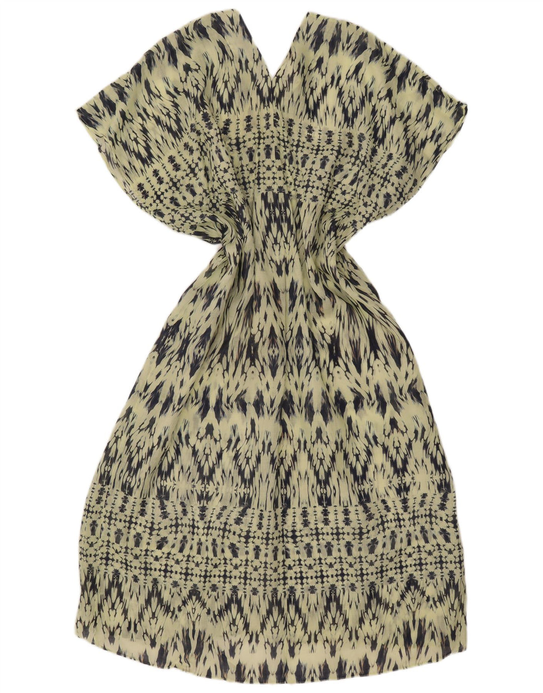 Abito a trapezio oversize da donna ZARA con motivo astratto UK 14 Verde medio