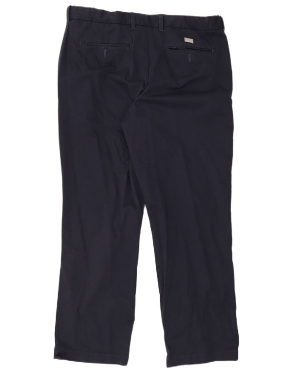 Pantaloni chino dritti da uomo Marks & Spencer W40 L31 cotone blu navy