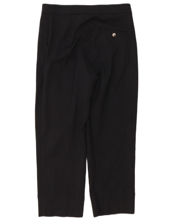 Pantaloni corti dritti da donna Marks & Spencer UK 10 piccoli W28 L24 neri