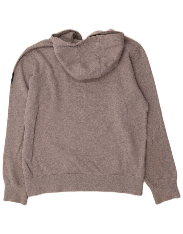 Maglione con cappuccio grafico da uomo Champion grande in cotone grigio