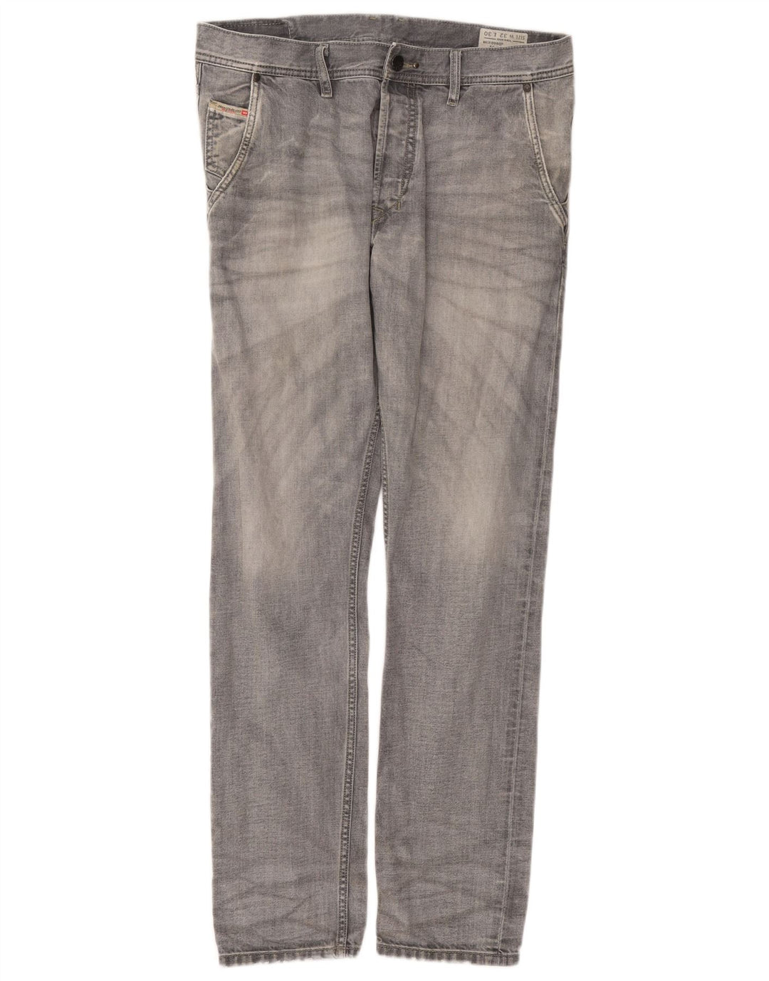 Diesel Uomo Kakee Carrot Slim Jeans W32 L30 Cotone Grigio