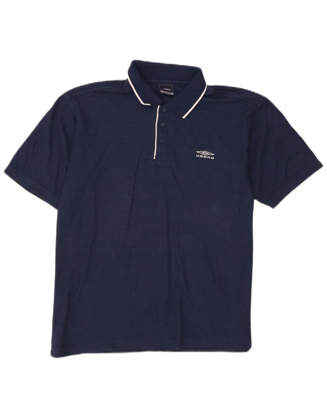 Polo Umbro da uomo grande in poliestere blu navy