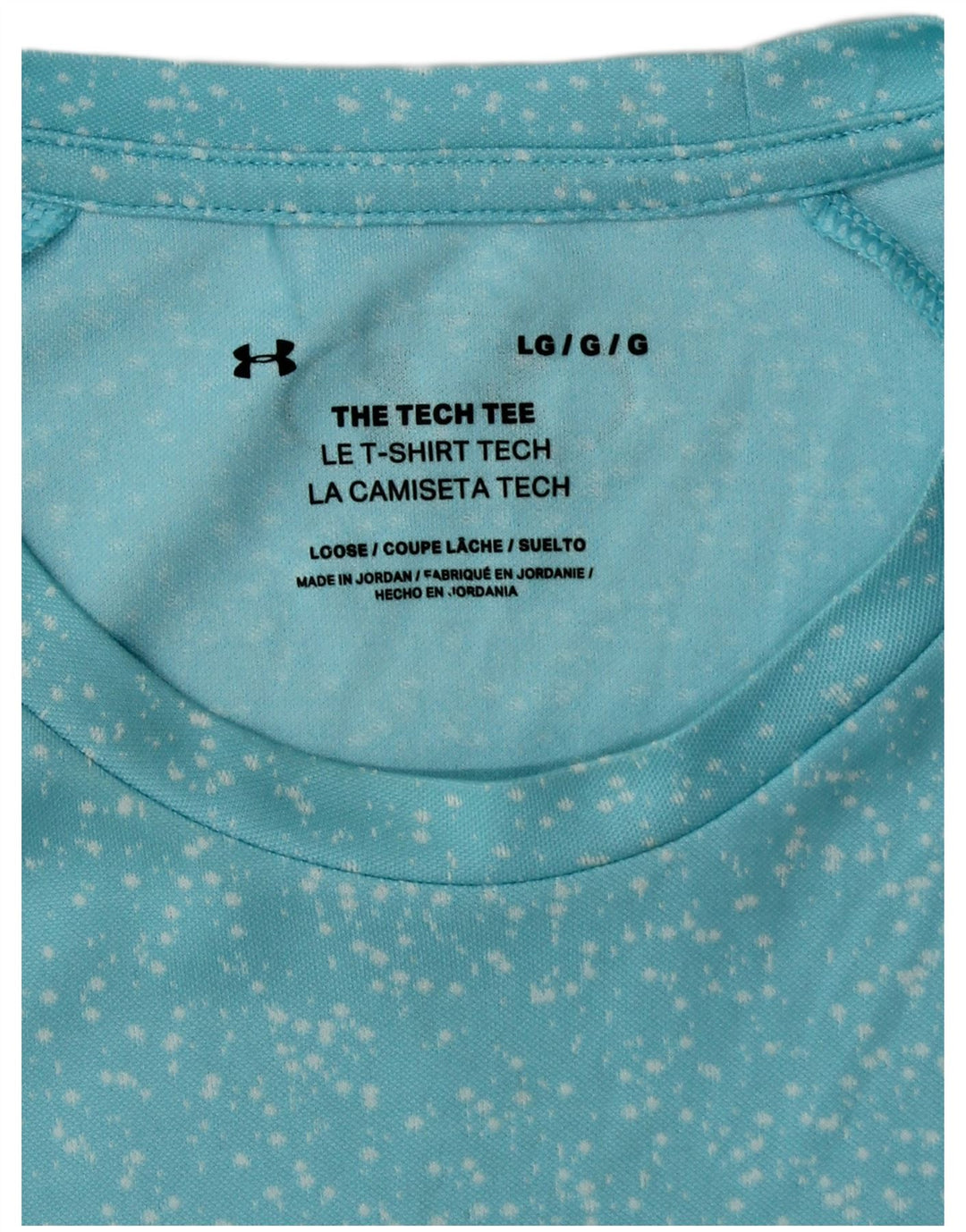 UNDER ARMOUR Mens T-Shirt Top Large Blue Flecked