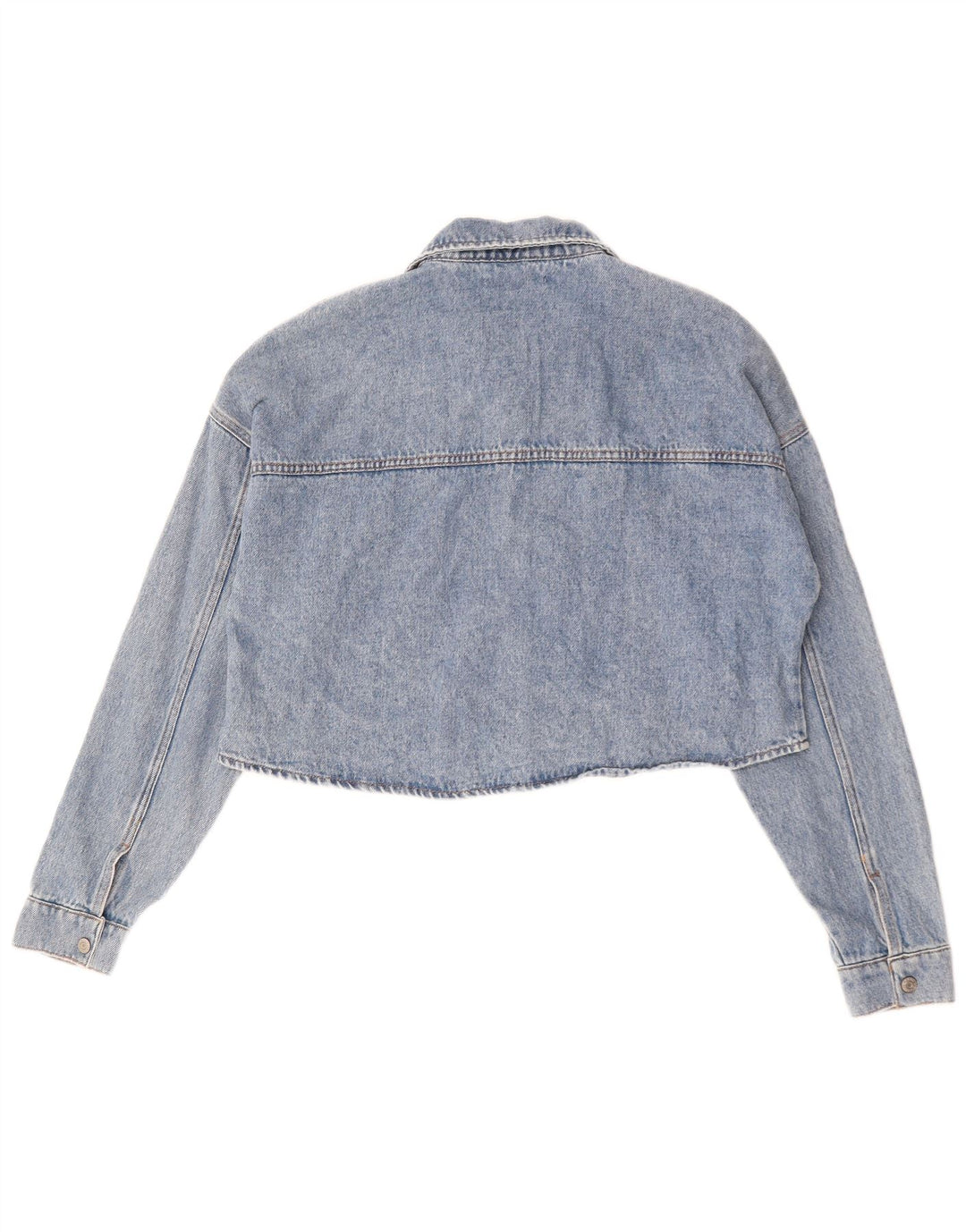 Giacca in denim oversize corta da donna Esprit UK 10 piccola in cotone blu
